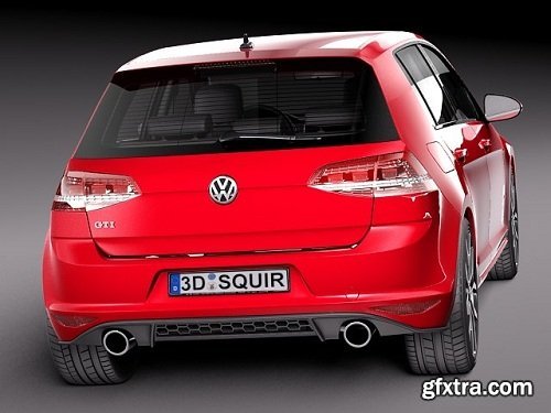 Volkswagen Golf VII GTi 5-door 2014 3d Model