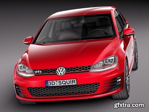 Volkswagen Golf VII GTi 5-door 2014 3d Model