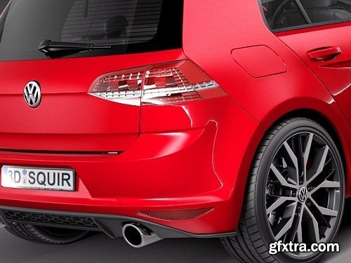 Volkswagen Golf VII GTi 5-door 2014 3d Model