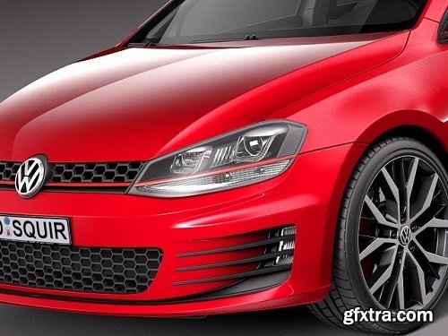 Volkswagen Golf VII GTi 5-door 2014 3d Model