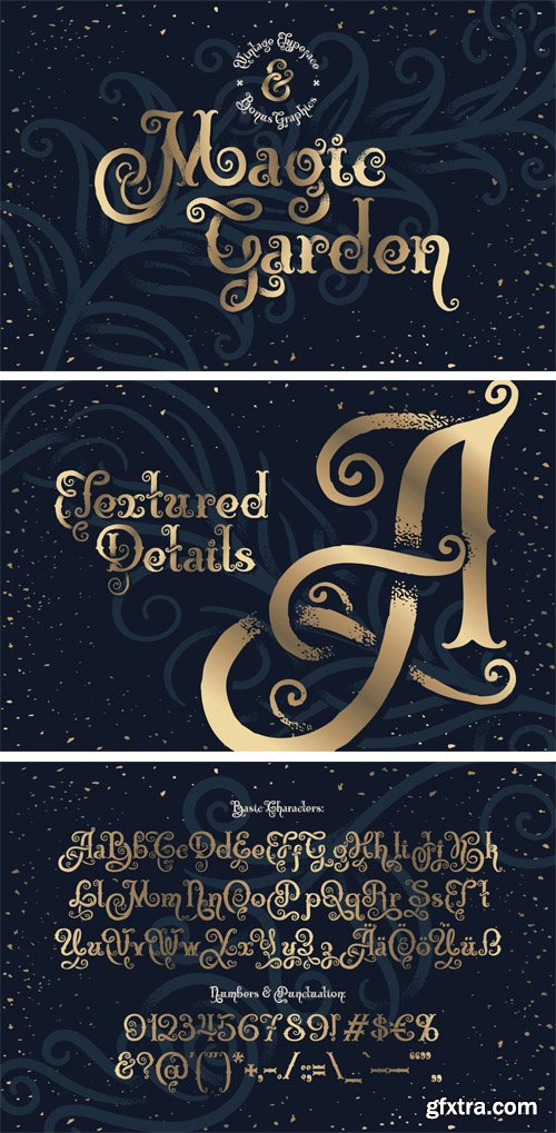 CM - Magic Garden Font & Graphics 2271133