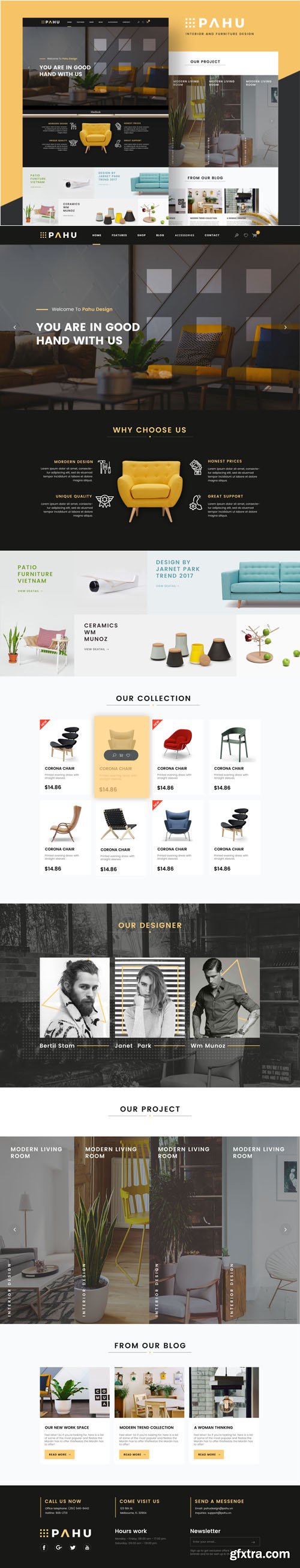 Interior Website PSD Template