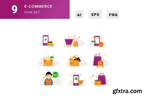 E-commerce Gradient Icon Set