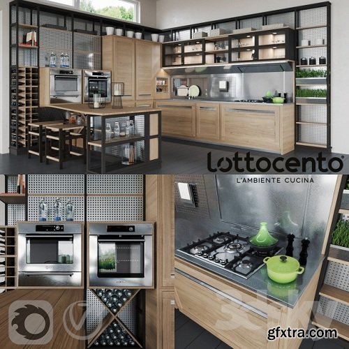 Roveretto kitchen 3d Model