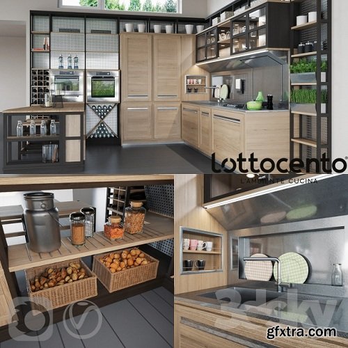 Roveretto kitchen 3d Model