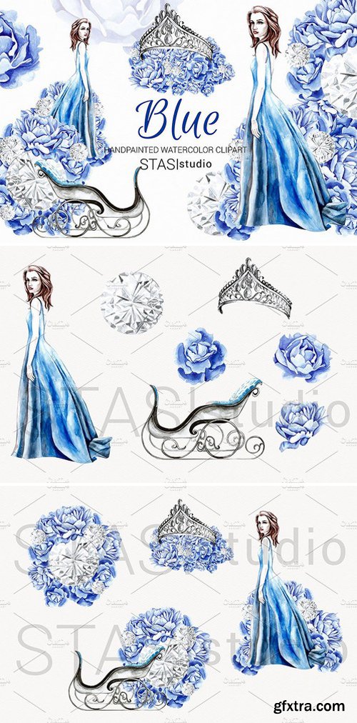 CM - Winter Fashion Blue Clipart 1590363