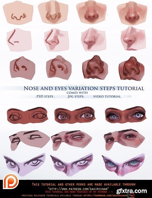 Gumroad - Nose and Eyes Variation Steps Tutorial