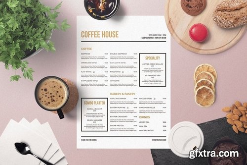 Minimalist Coffee Menu