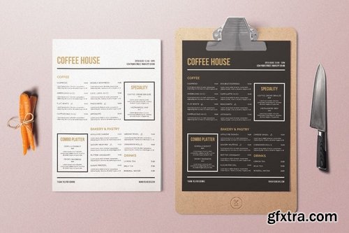 Minimalist Coffee Menu