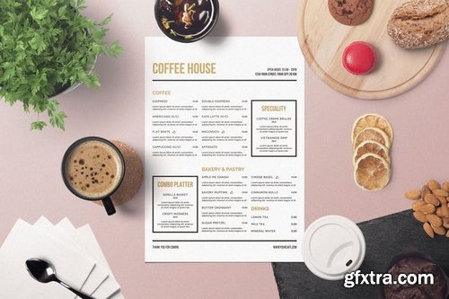 Minimalist Coffee Menu