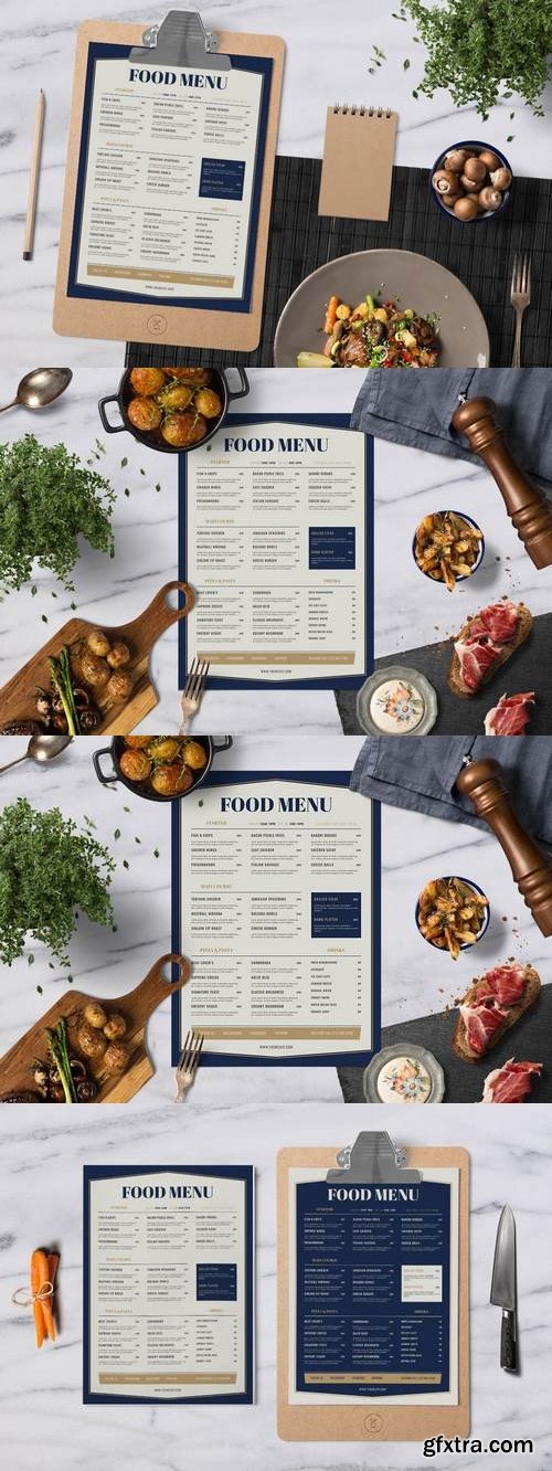 Elegant Food Menu