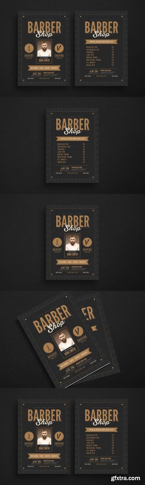 Hipster barbershop flyer