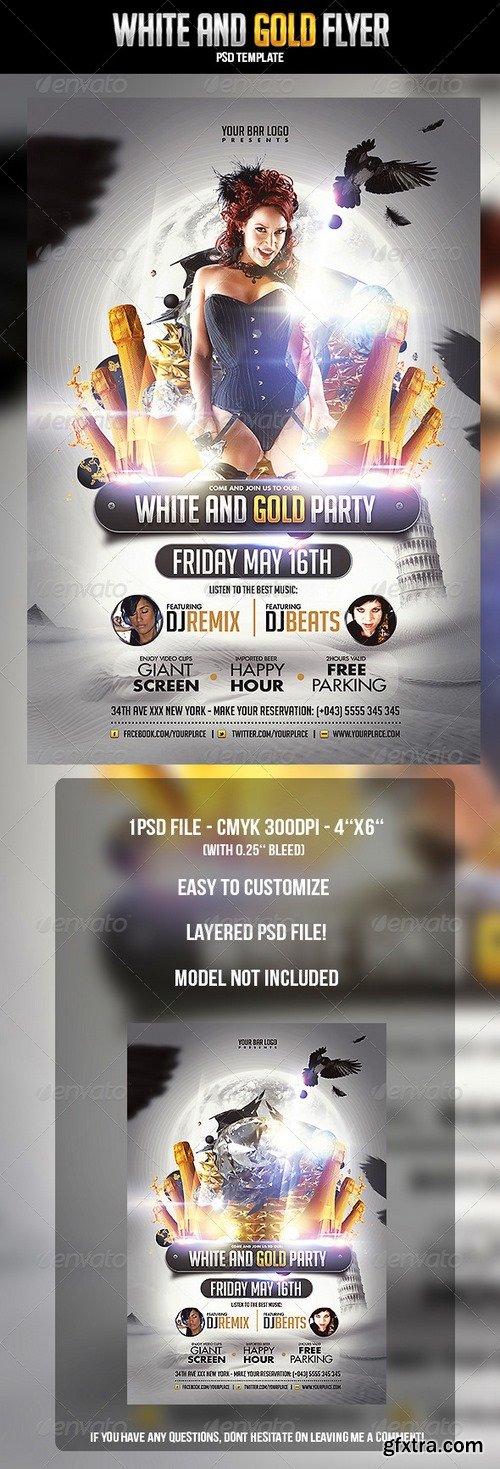 Graphicriver - White and Gold Flyer Template 4652727