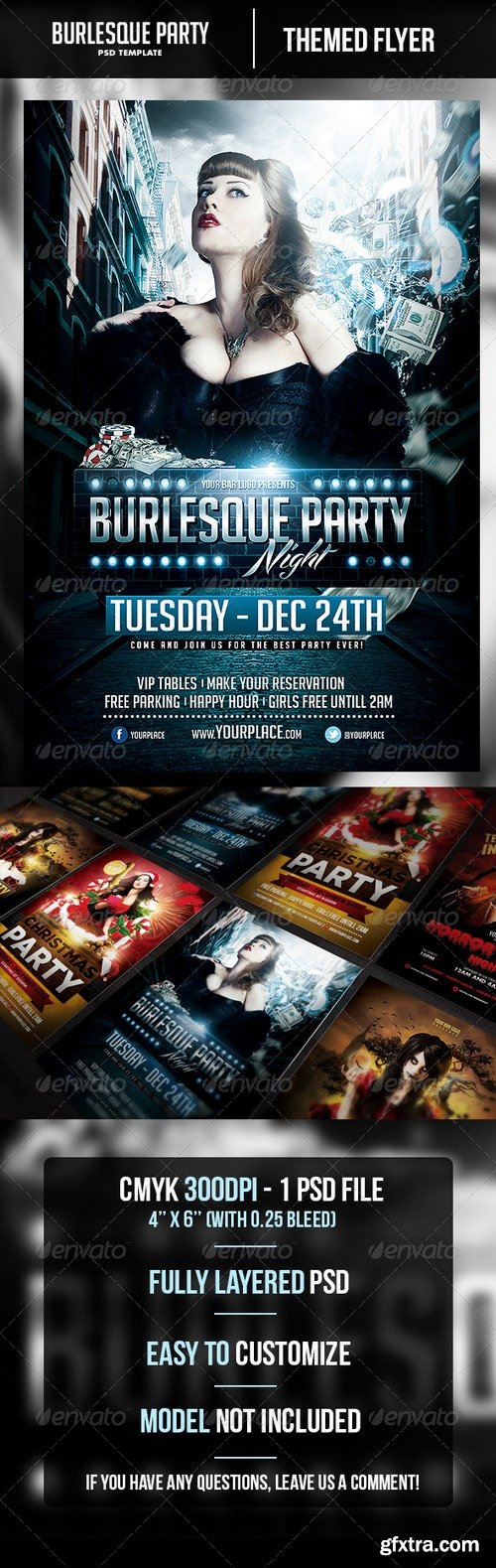 Graphicriver - Burlesque Party Flyer Template 6136236