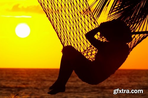 Girl woman in a hammock holiday leisure sea ocean travel beach 25 HQ Jpeg