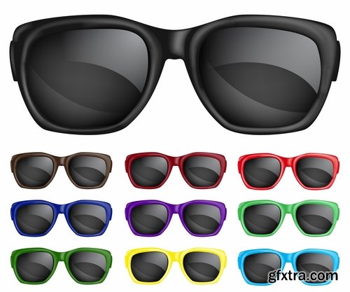 Sunglasses summer beach vacation beach vacation tourism 25 EPS