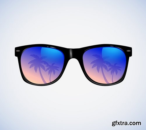 Sunglasses summer beach vacation beach vacation tourism 25 EPS