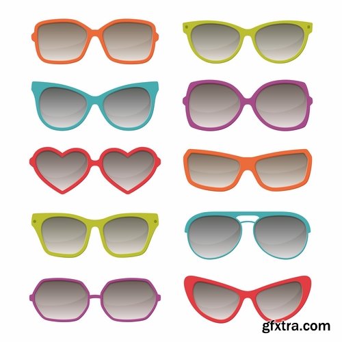 Sunglasses summer beach vacation beach vacation tourism 25 EPS