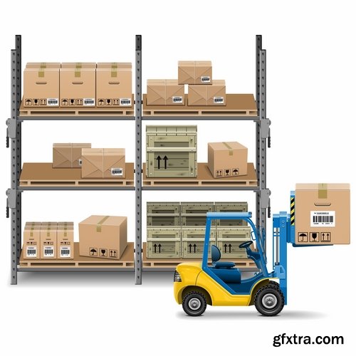 Parcel delivery mail speed packaging goods vector image 25 EPS