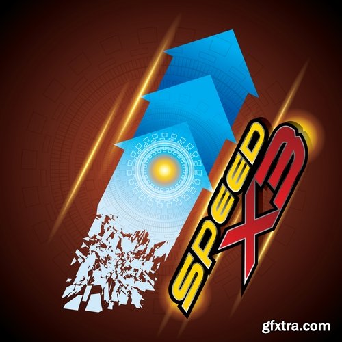 Speed picture vector logo illustration of the business campaign 41-25 Eps