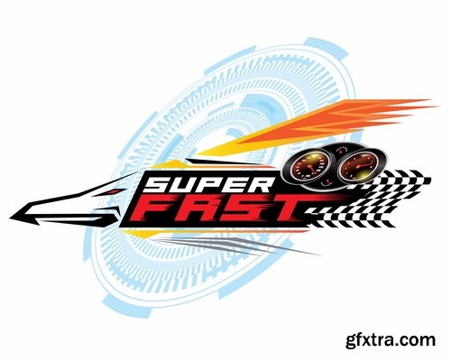 Speed picture vector logo illustration of the business campaign 41-25 Eps