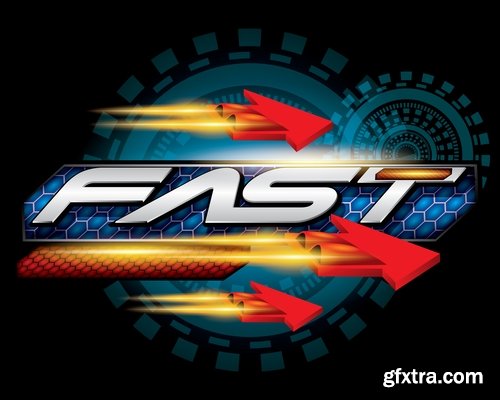 Speed picture vector logo illustration of the business campaign 41-25 Eps