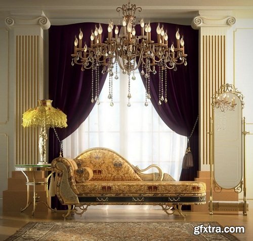 Classic Room Interior Scene 03