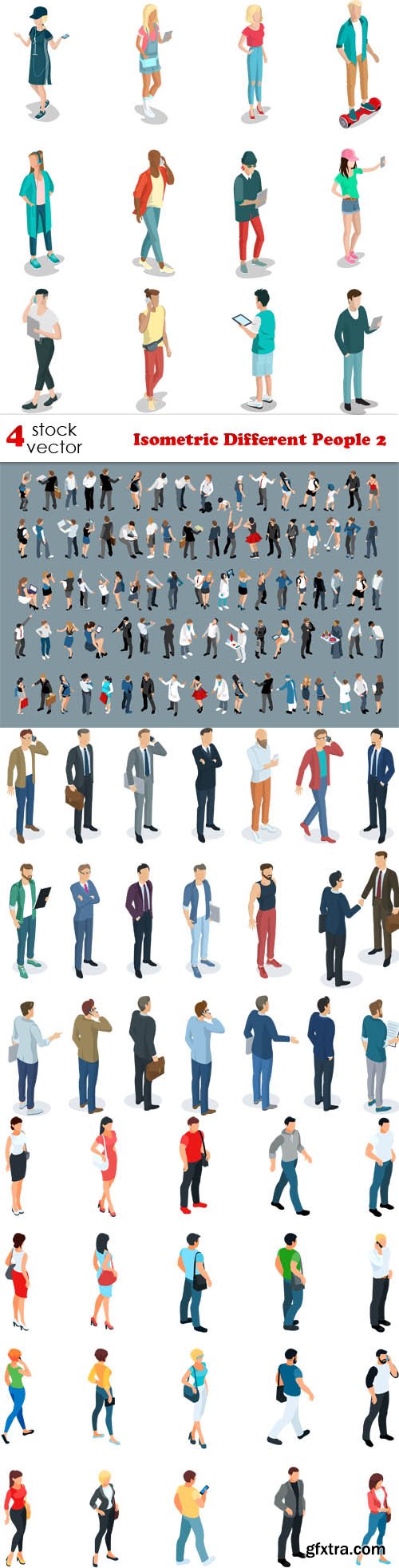 Vectors - Isometric Different People 2