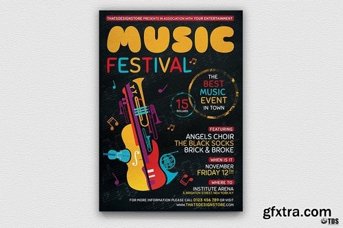 Music Festival Flyer Template V10