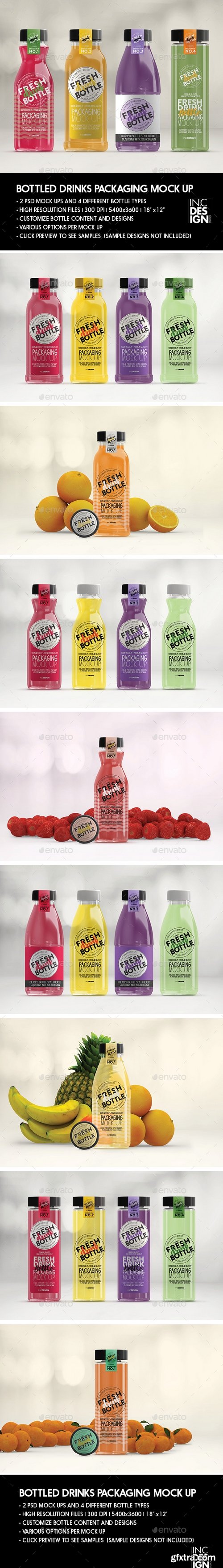 Graphicriver - Bottled Juice / Smoothies Logo and Packaging Bottle Mock Ups 17373918