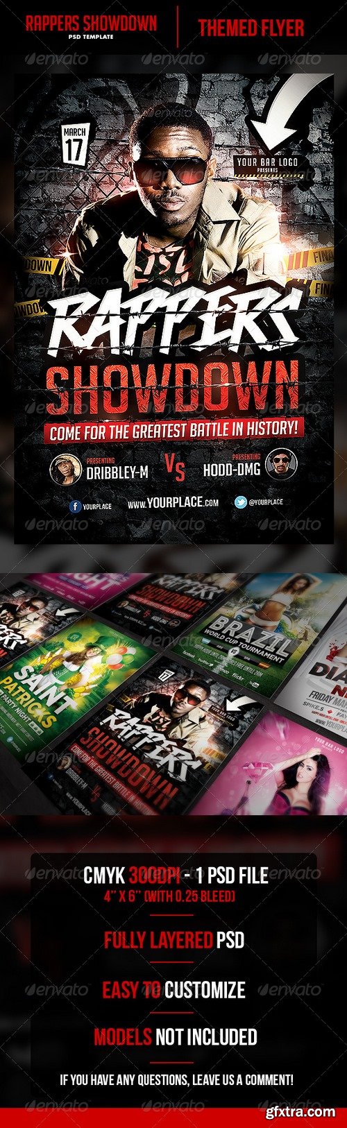 Graphicriver - Rappers Showdown Flyer Template 6995368