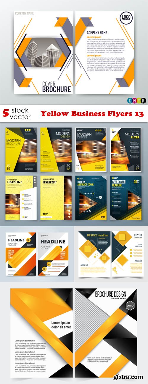 Vectors - Yellow Business Flyers 13