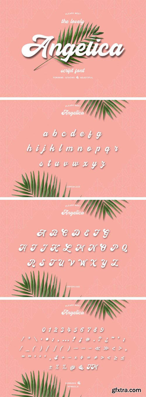 Fontbundles - Angelica Script Font 72077