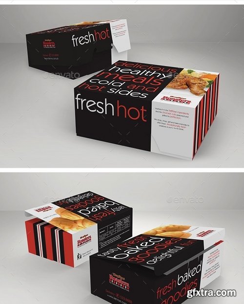 GraphicRiver - Fast Food Boxes Vol1Take Out Packaging Mock Ups 17655156