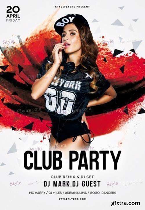 Club V3 2018 PSD Flyer Template