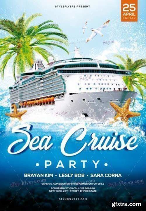 Sea Cruise Party V1 2018 PSD Flyer Template