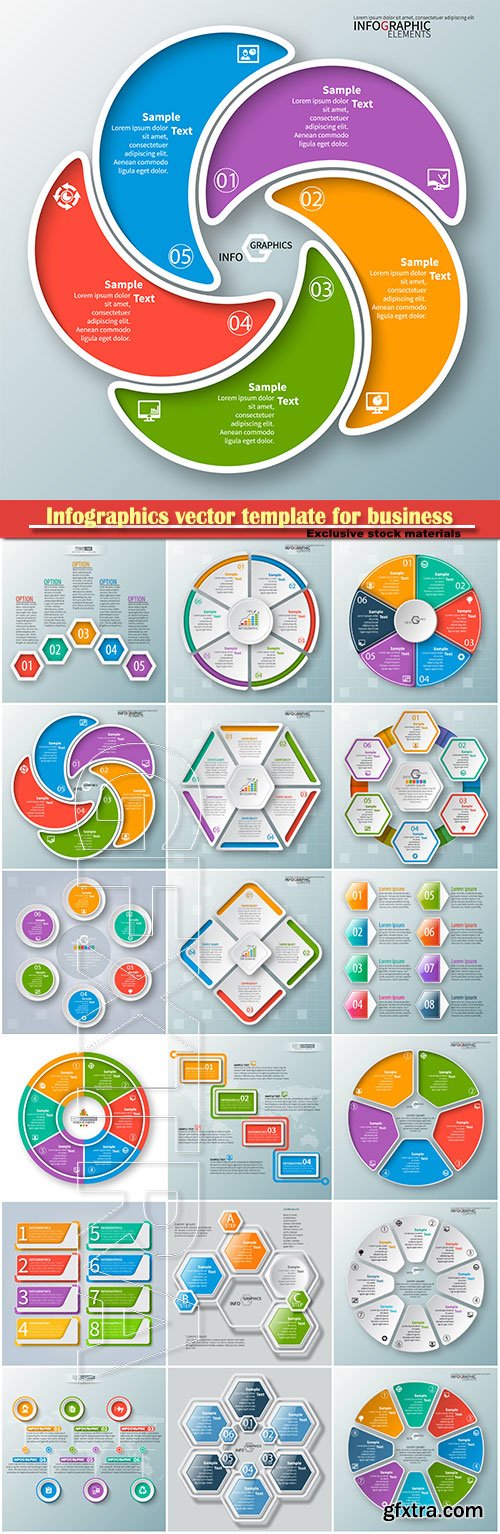 Infographics vector template for business presentations or information banner # 45