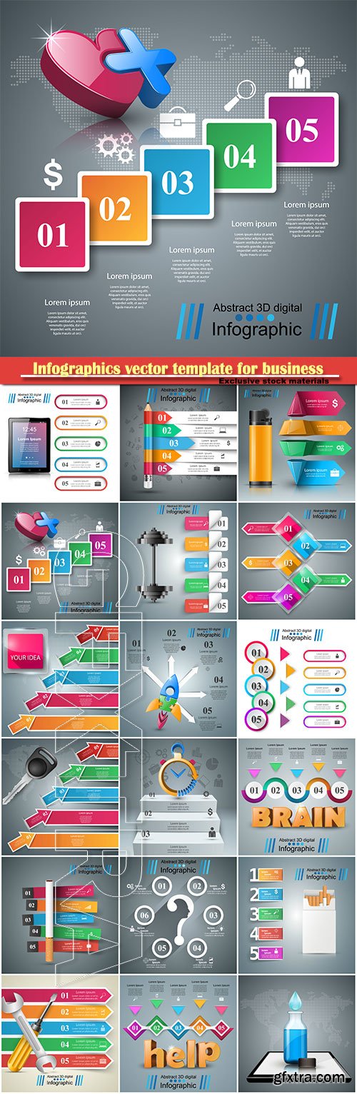 Infographics vector template for business presentations or information banner # 46