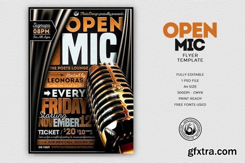 GraphicRiver - Open Mic Flyer Template 15471029