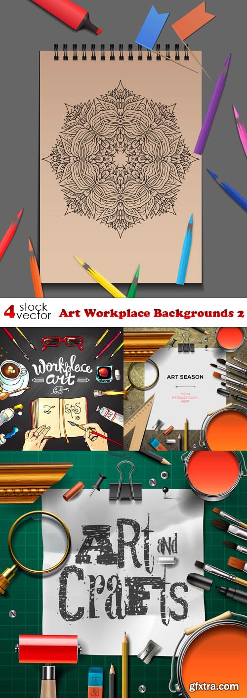 Vectors - Art Workplace Backgrounds 2