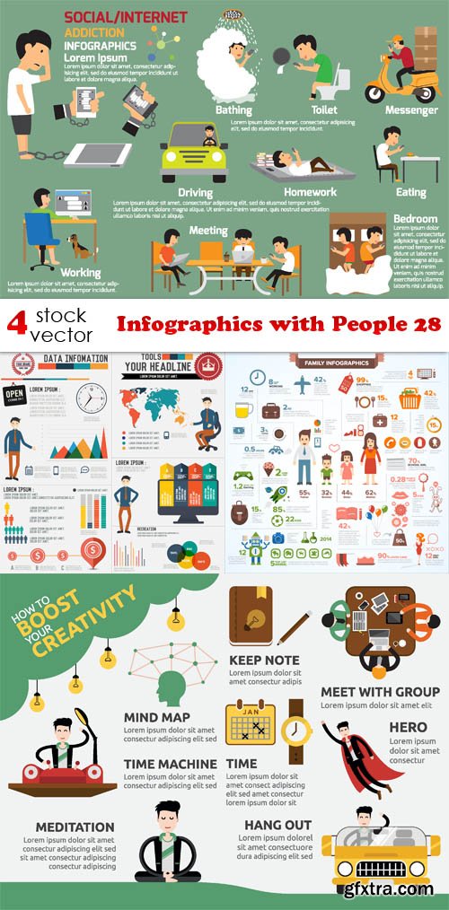 Vectors - Infographics with People 28