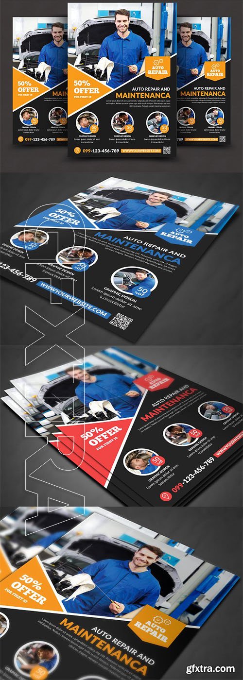 CreativeMarket - Car Repair Services Flyer 2369692