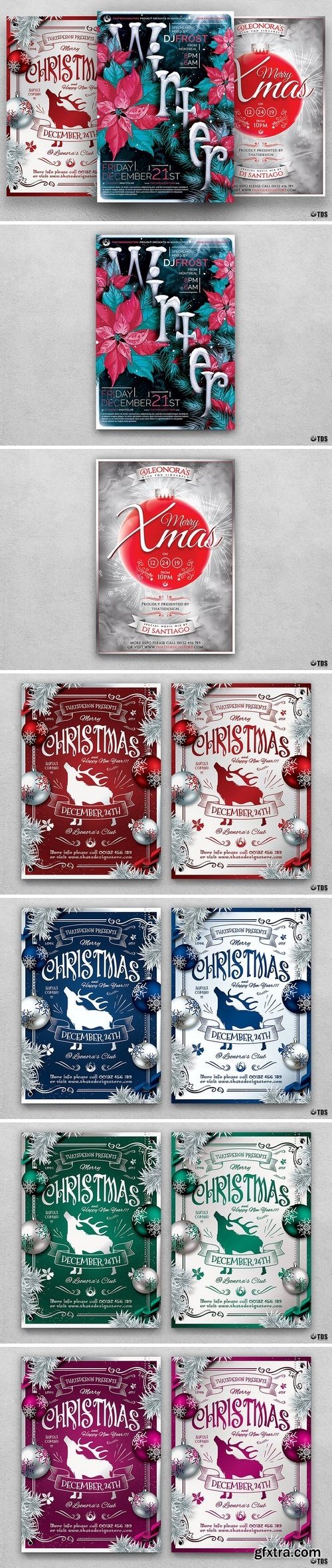 CM - Winter Events Flyer Bundle V4 1038786