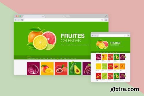 Fruits Calendar PSD