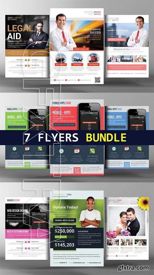 CreativeMarket - 7 Creative Business Flyer Bundle 2389900