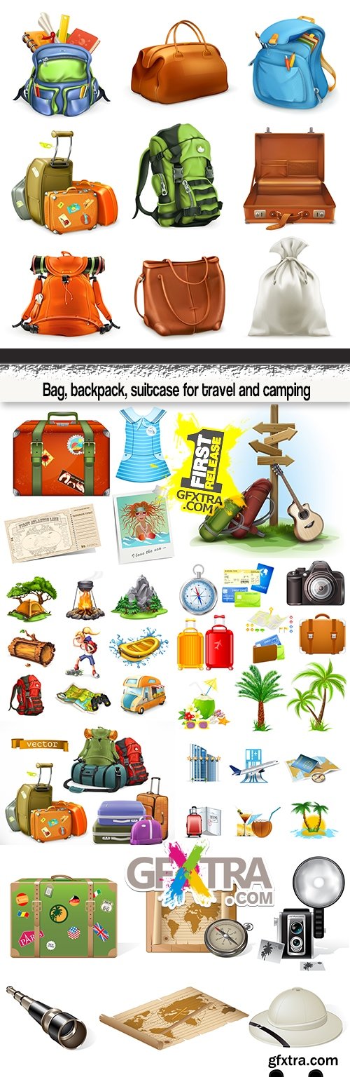 Bag, backpack, suitcase for travel and camping