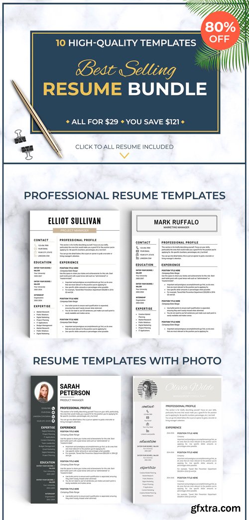 CM - Best Selling RESUME BUNDLE / CV 2269905