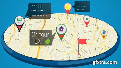 Videohive GPS Markers Map 9910759