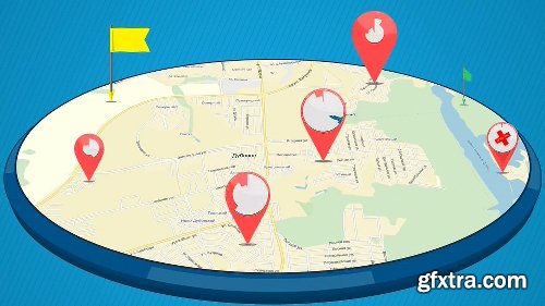 Videohive GPS Markers Map 9910759