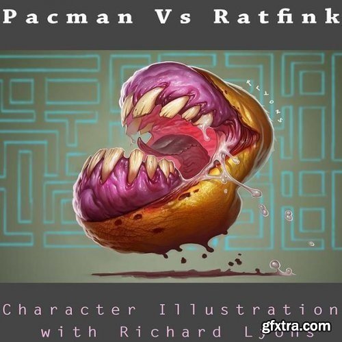 Gumroad - Character illustration Pacman vs Ratfink by Richard Lyons